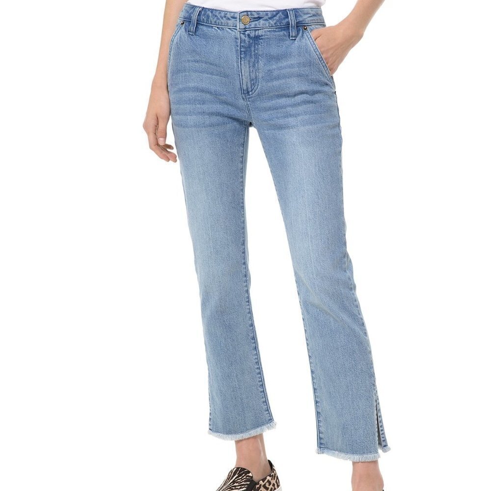 𝅺A162 Michael Kors High-Rise Flared-Leg Jeans - 2